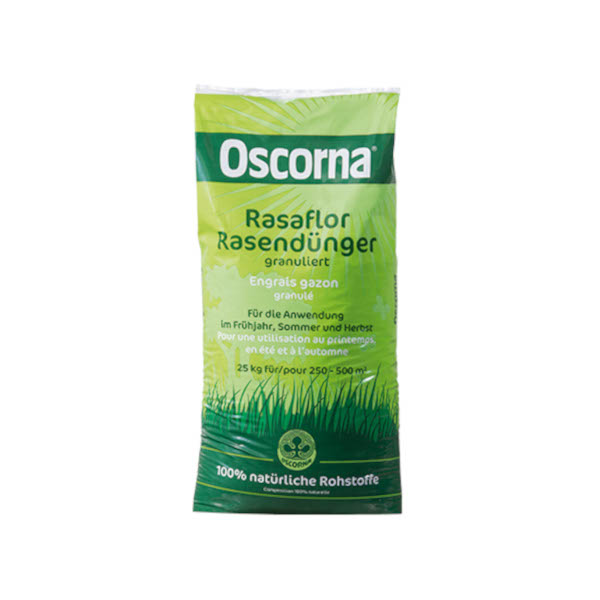 Oscorna Rasaflor Rasendünger WOLF GARTEN Rasendünger »Plus Eisen L-PM 300«, 7,5 Kg, Für 300 M2 Blaukorn Dünger