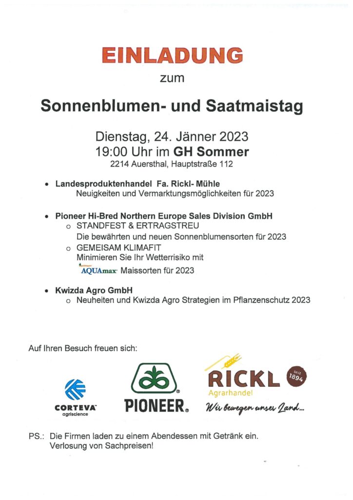 Sonnenblumen- und Saatmaistag 2023